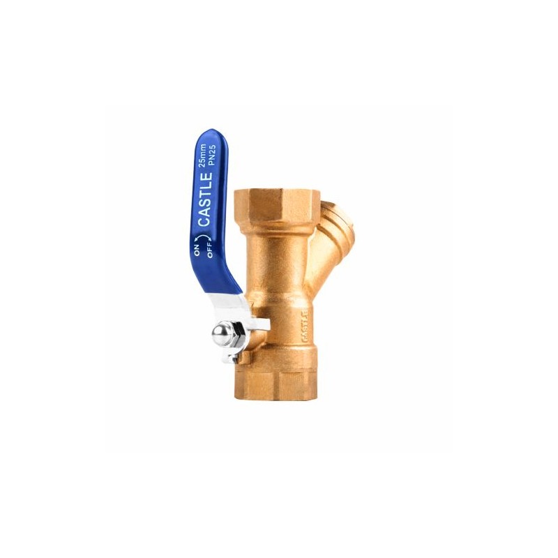 Castle Brass Ball Valve With Strainer