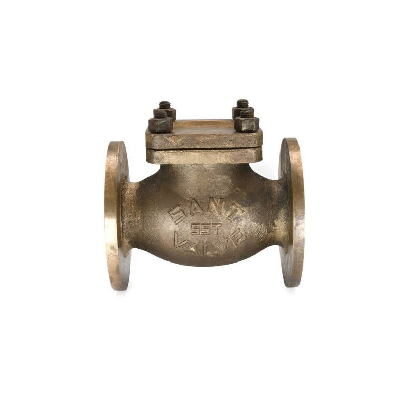 Sant Bronze Horizontal Lift Check Valve Flanges T-H Bolted